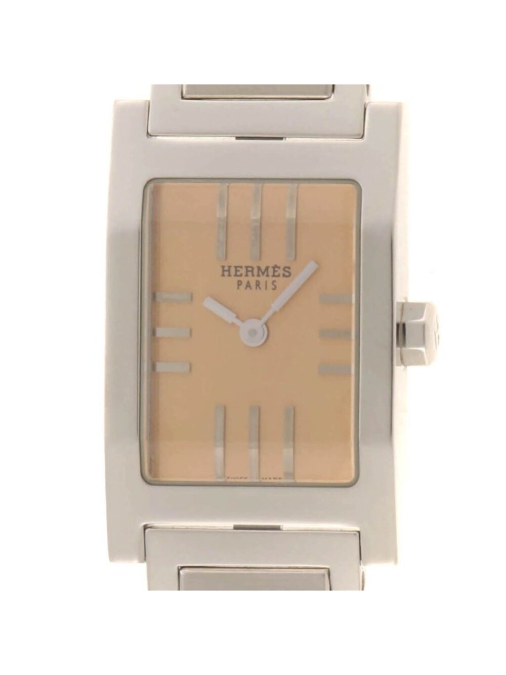Hermes Tandem Sale Watch Stainless Steel Pink Dial Quartz